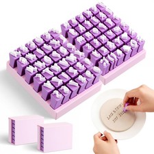 72 Pcs Alphabet Stamps Set for Clay, 1/2''/12.7mm Pottery Letter Stamps for C...