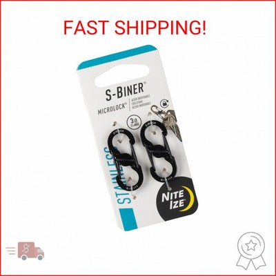 Nite Ize S-Biner MicroLock Stainless Steel - S-Biner with Locking Dual Sided Gat