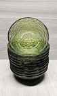 11 Vintage Anchor Hocking Soreno Avocado Green Textured Cereal Bowls MCM