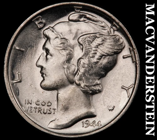 1944 Mercury Dime- Choice Gem Brilliant Uncirculated++++ No Reserve #J3286