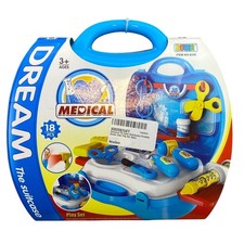 Pretend Doctor Case Playset Medical 18 Piece Toy Interactive Sensory Ages 3 