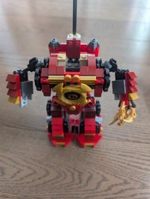 LEGO NINJAGO: X-1 Ninja Charger 71737 and 9448 samurai mech partial no figures