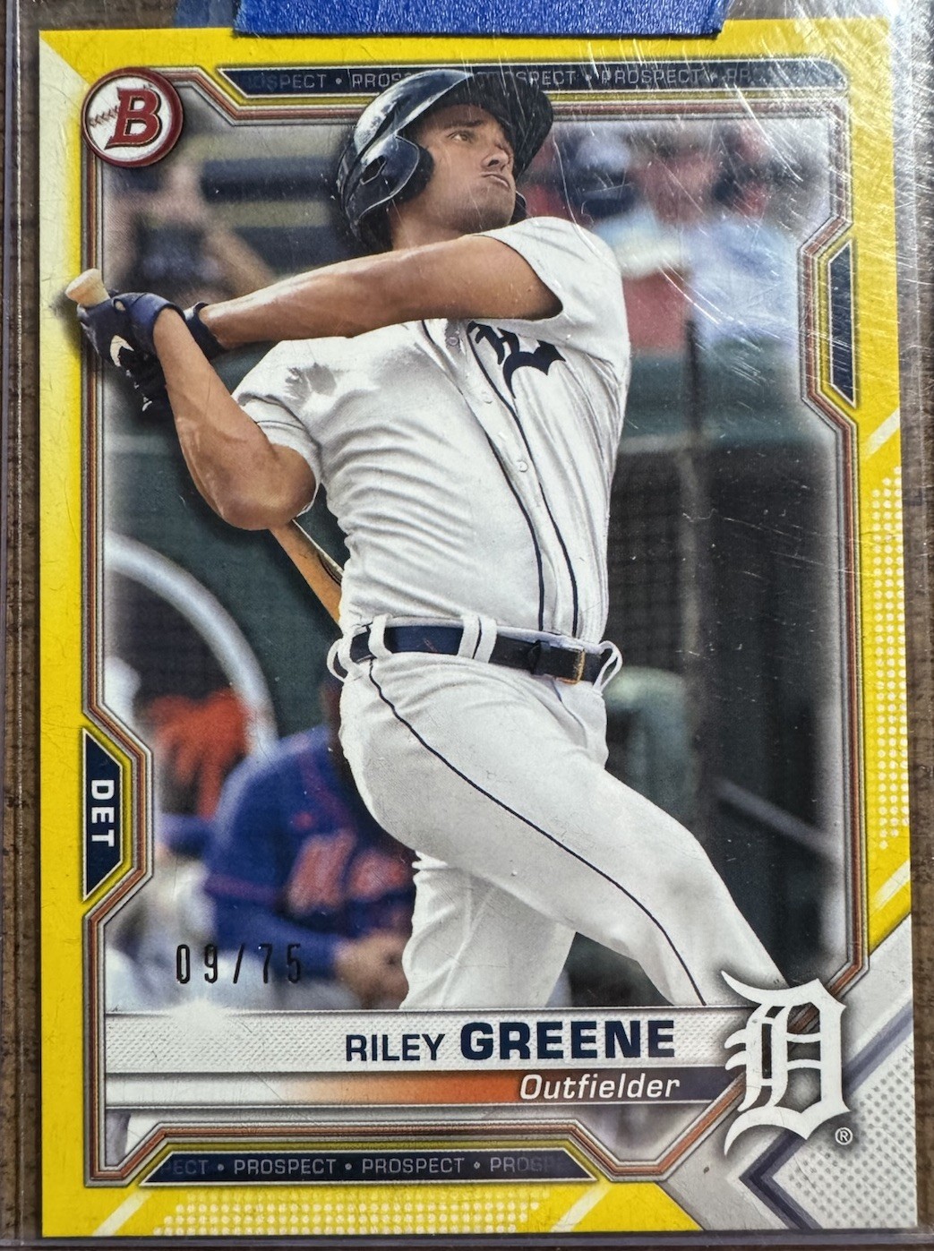 2019 Bowman Riley Greene Yellow #BP-4 Detroit Tigers