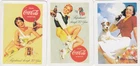 COCA COLA --  3   -   single vintage playing cards