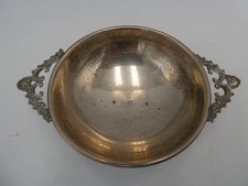 ANTIQUE CELTIC DESIGN 925 STERLING SILVER QUAICH CUP BOWL DISH SCOTCH WHISKEY