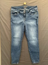 Torrid Jeggings Super Soft 18R High Rise Triple Button Stretch Denim Blue