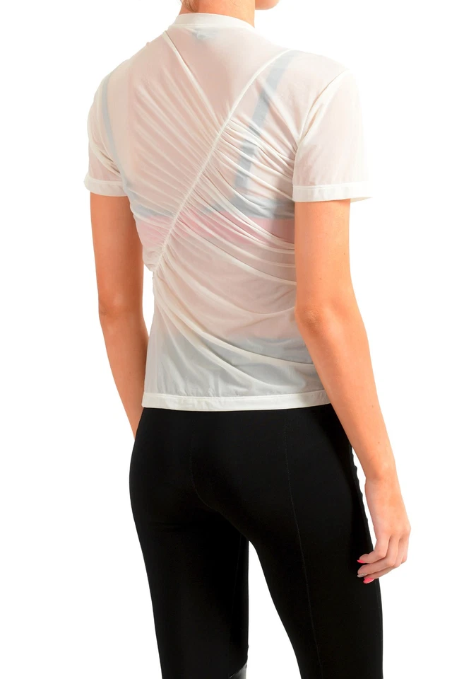 Blusa Top Versus by Versace Para Mujer Blanca Transparente US XS IT 38 Foto 3 de 4