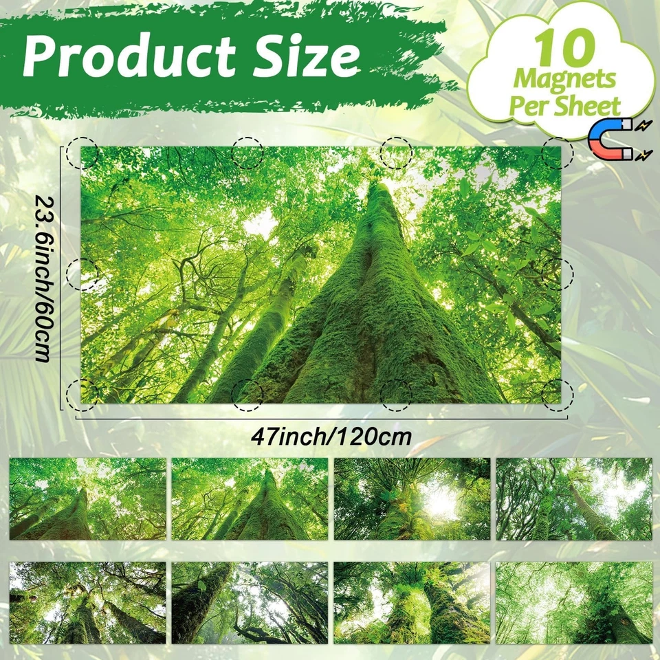 8 Piezas Fundas de Luz Fluorescente con 80 Imanes Decorativos para Techo de Aula... Foto 2 de 4