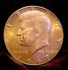 1967 Kennedy 40% Silver Coin BU Condition  Half Dollar