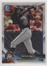 2018 Bowman Draft Chrome Refractor Tristan Pompey #BDC-129 fv8