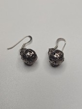 Sterling Silber filigrane Kugel Ohrringe, Pal...