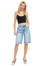 Risen Jeans - Tummy Control Slouchy Bermuda Shorts 12" Inseam - RDS6353