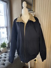 Cintas Navy Quilted Lined Work Jacket Mens Large Utility Zip Coat Gorpcore