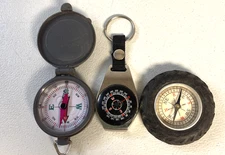 Lot 3 Compasses Scouts Campiing Hiking Coleman Glows Luminous