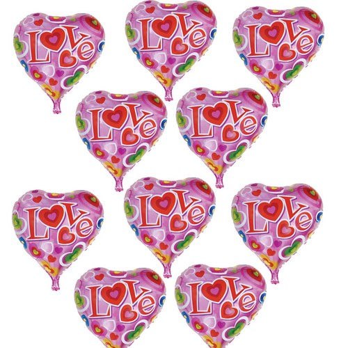10x Foil Balloon Heart Helium Balloon Love Balloon Valentine's Day Birthday