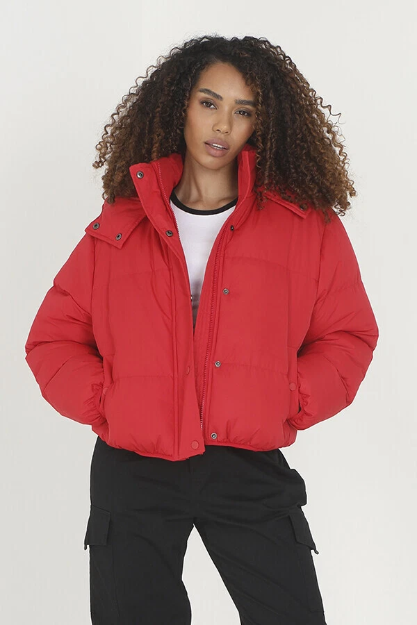 Brave soul red puffer best sale jacket