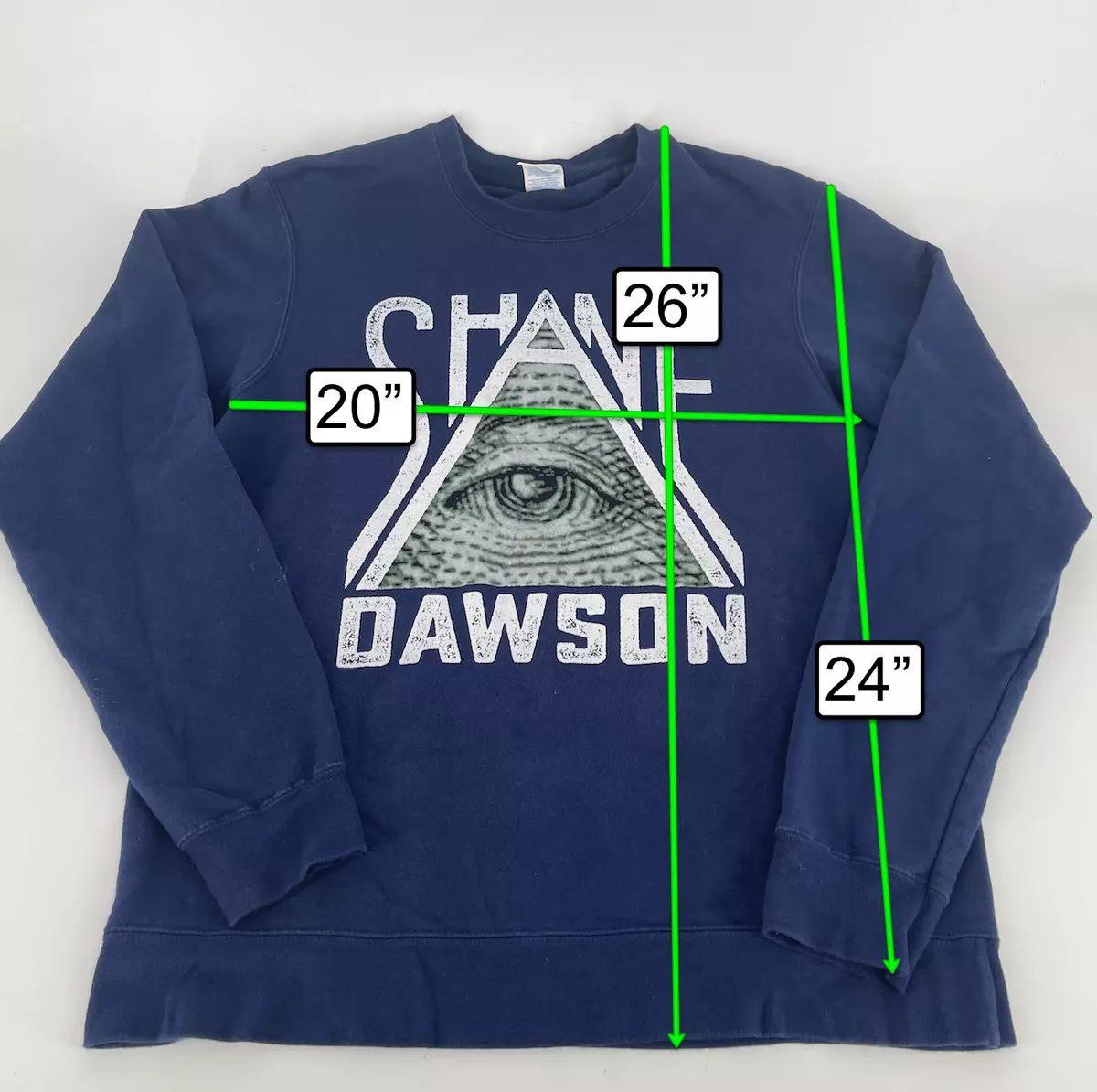 YouTube Influencer Shane Dawson Illuminati Triangle Navy Blue Sweatshirt MENS M