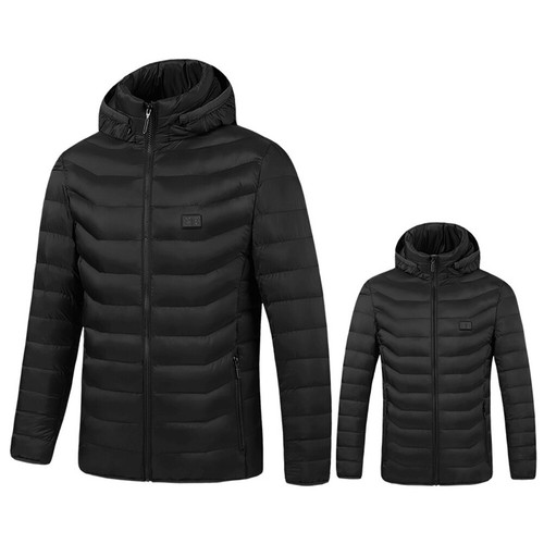 11/15 Areas Heating Jacket Electric Heated Coat USB Charging Thermal Hooded Coat - Zdjęcie 3 z 22