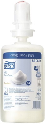 Produktbild von Tork Milde Schaumseife – 4er Pack 1000 Ml, Frischer Duft, Für S4-Spender, EU-Ecolabel, Dermatologisch Getestet