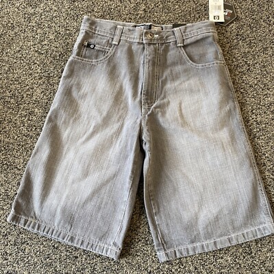 VTG South Pole Baggy Jorts Y2K Faded Jean Shorts Sz 16 Grey Sand Core NWT!