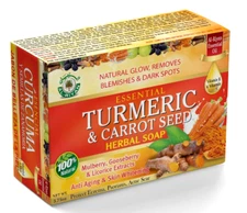 ORGANIC SOAP-Al Riyan Turmeric & Carrot Seed 100% Natural Vegan Brightens Skin