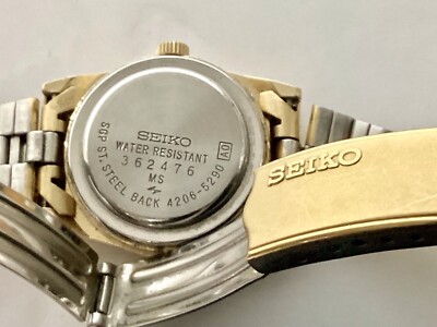 稼動　腕時計　SEIKO セイコー　ゴールド　8Pダイヤ　ドレス　I59 Women's Seiko 5 Watch 4206-5290 Automatic 17 Jewels Day Date