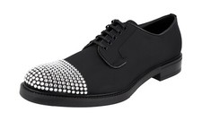PRADA Crystal Cap Toe Derby VIP Shoes - 2EA163 - Black - NEW -  US 13 EU 46