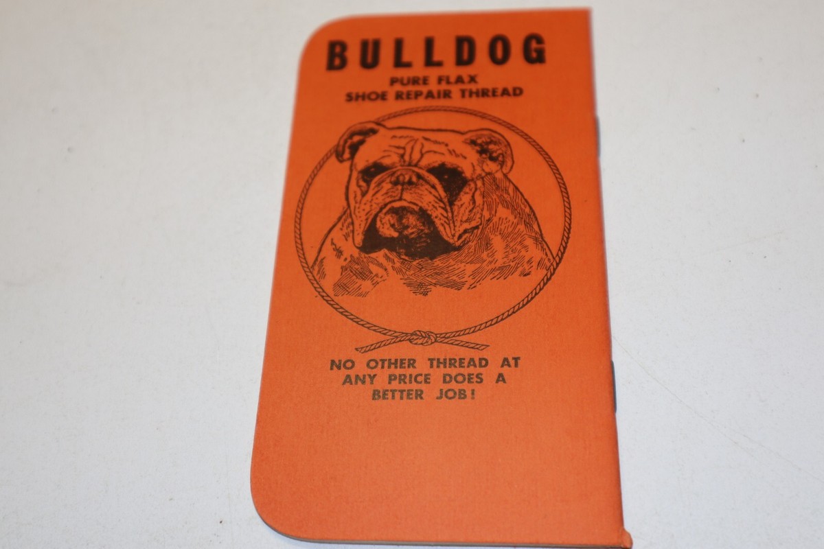 VTG 1956 Bulldog Pure Flax Shoe Repair Thread Notepad