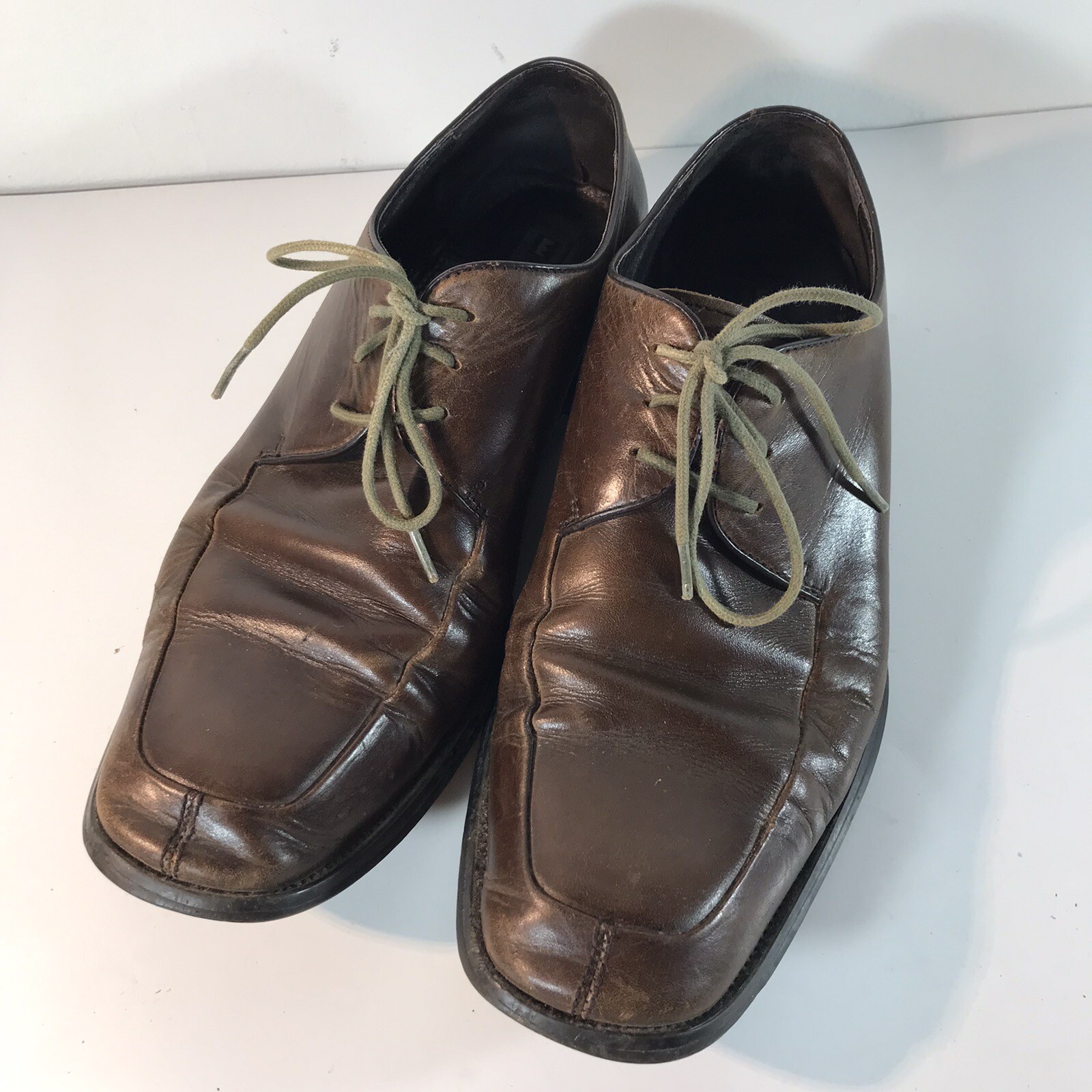 SAOLA Scarpe eleganti stringate Wilke Rodriguez marroni in pelle tomaia fodera da uomo taglia 10