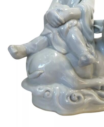 Blanc De Chine Porcelain white. Early Republic or Tongzhi Man on water buffalo. - Picture 3 of 9