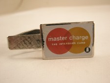Master Charge Interbank Card Vintage SMALL Tie Bar Clip visa american express