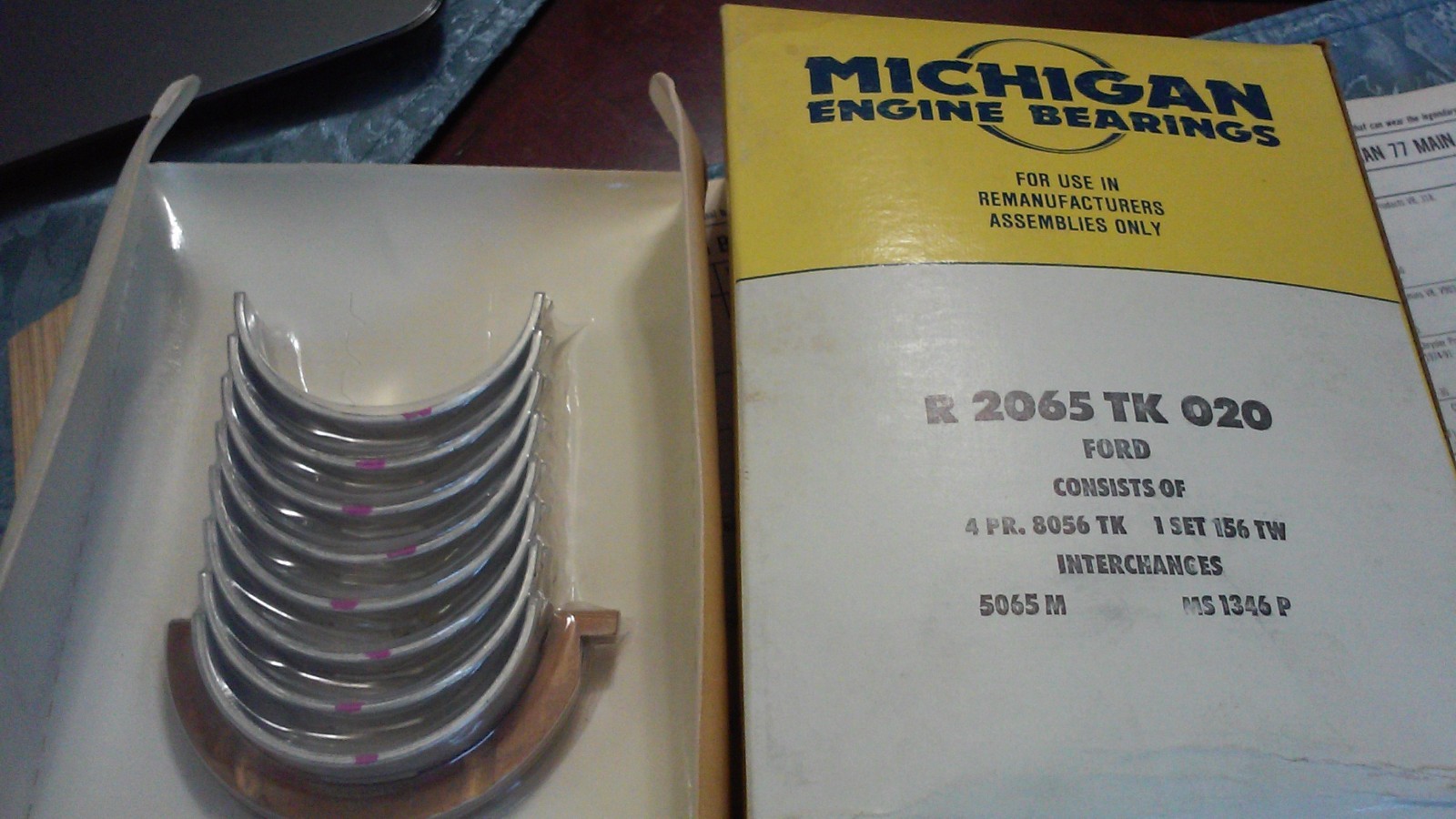 2065TK .020 Michigan engine bearings Main Bearings. (5065M) (MS1346P