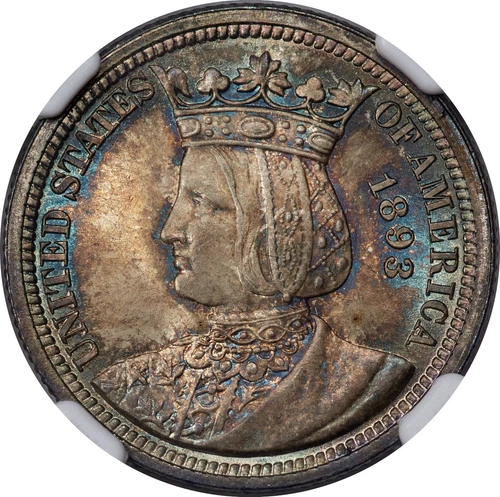 1893 25C Isabella Quarter MS66+ NGC CAC **Beautiful Gem**