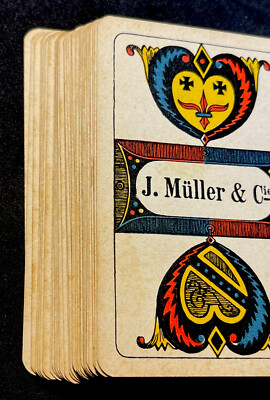 Historic JASS Antique Playing Cards Swiss Game Deck 36/36