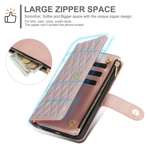 For Google Pixel 9A/9Pro XL/9Pro/9/8/7 PU Leather Flip Stand Zipper Wallet Case - Picture 62 of 89