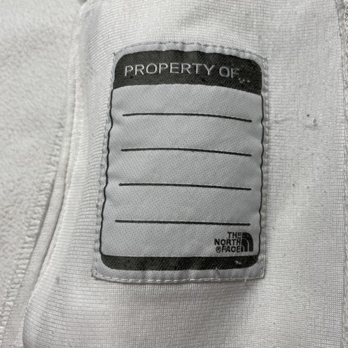 The North Face Fleece Sweater Girls Youth Size Large White Full Zip Pockets Logo - Picture 8 of 13