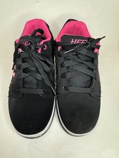 HEELYS Voyager Skater Shoes w/ Wheels Black Pink - Size Youth Kids 5 Women's 6