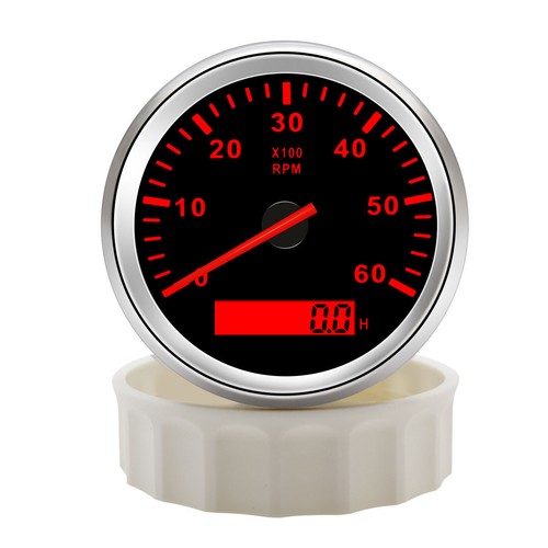 85mm Drehzahlmesser Tachometer Gauge 0-6000RPM Für Auto Marine Boot LKW - Picture 2 of 21