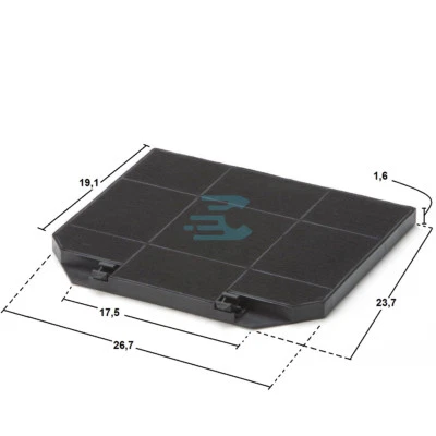 FABER 112.0157.243 filtro carbone attivo "ricambio ORIGINALE" cappa FF01-pc21