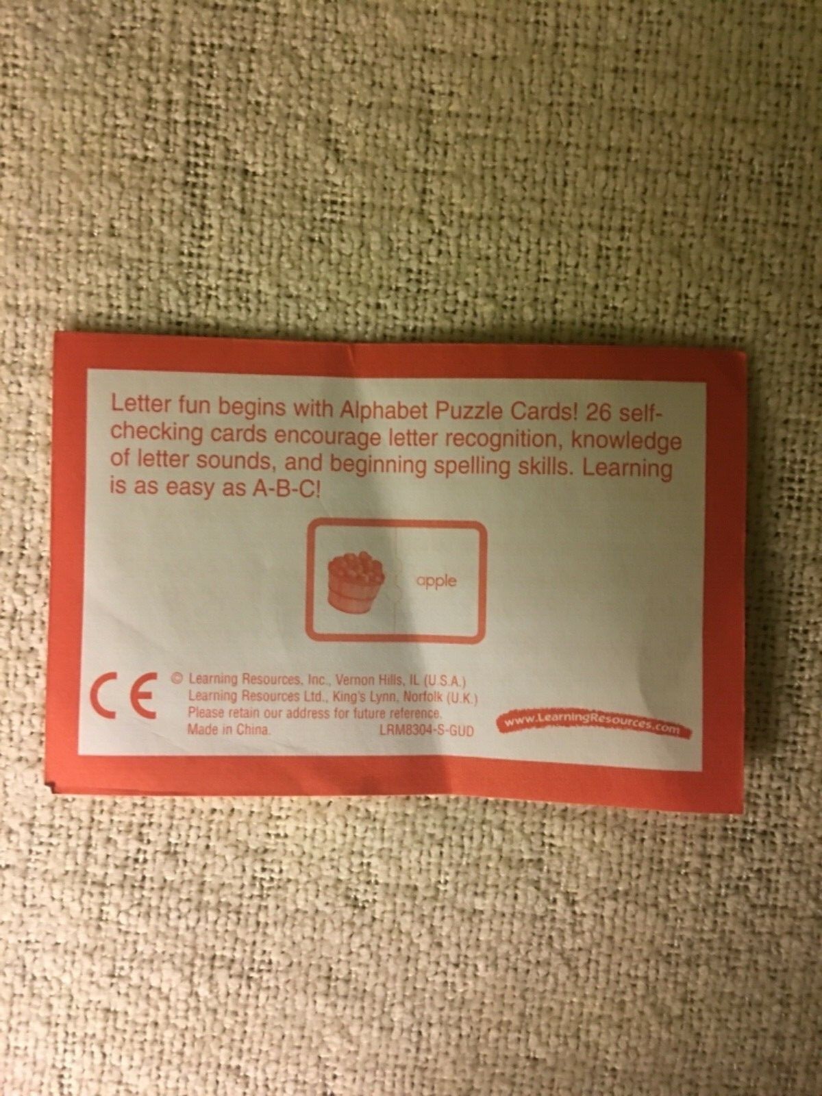 learning resources alphabet puzzle cards