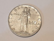 CITTA' DEL VATICANO Pio XII 5° Tipo 10 Lire 1953