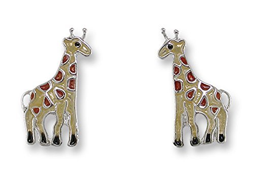 Серьги-гвоздики с ультратонкой эмалью Жираф от Zarah 4890₽