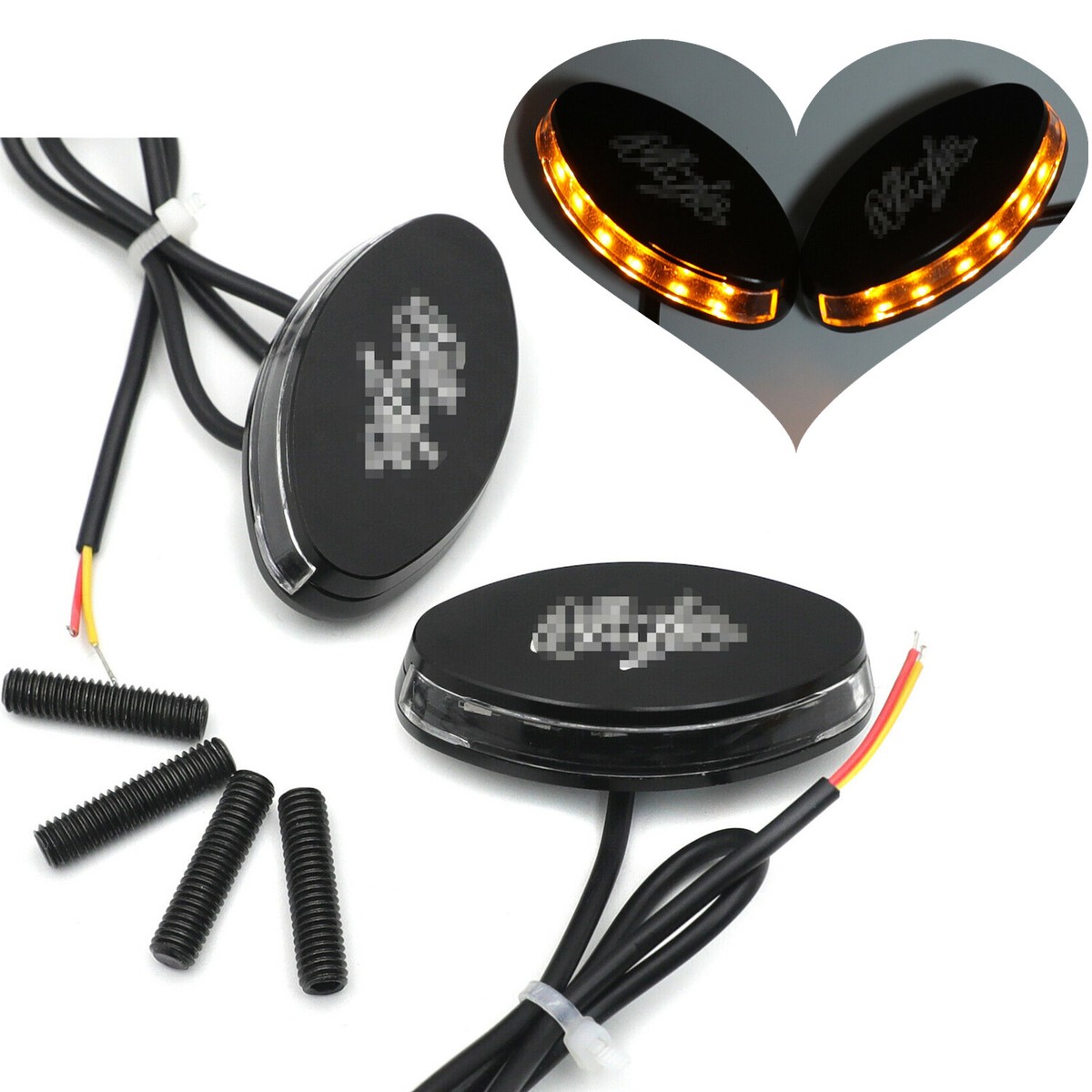 Ninja LED Signal Mirror Block Off Plate For Kawasaki ZX6R / ZX6RR