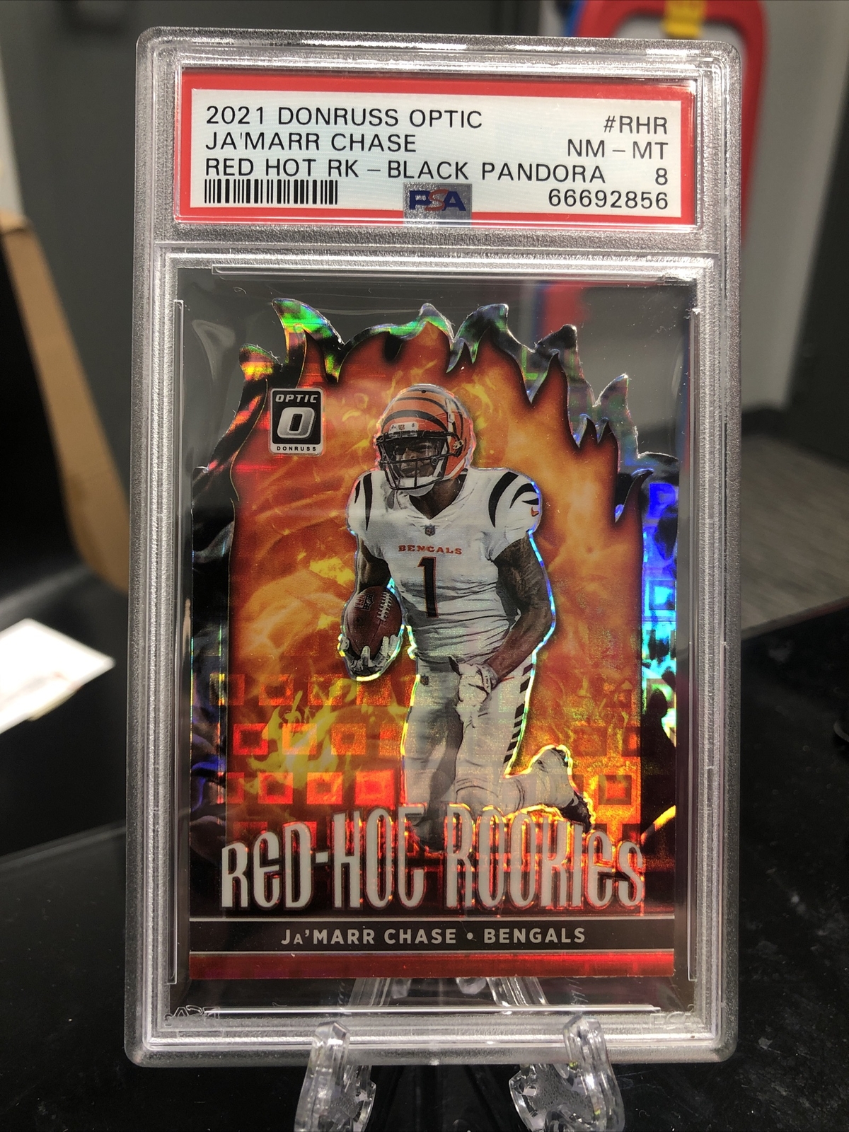 JaMarr Chase Panini Donruss Optic Red Hot Rookies #RHR4 Black Pandora