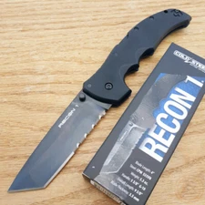 Cold Steel Recon 1 Folding Knife 4" S35VN Steel Blade Black Textured G10 Handle