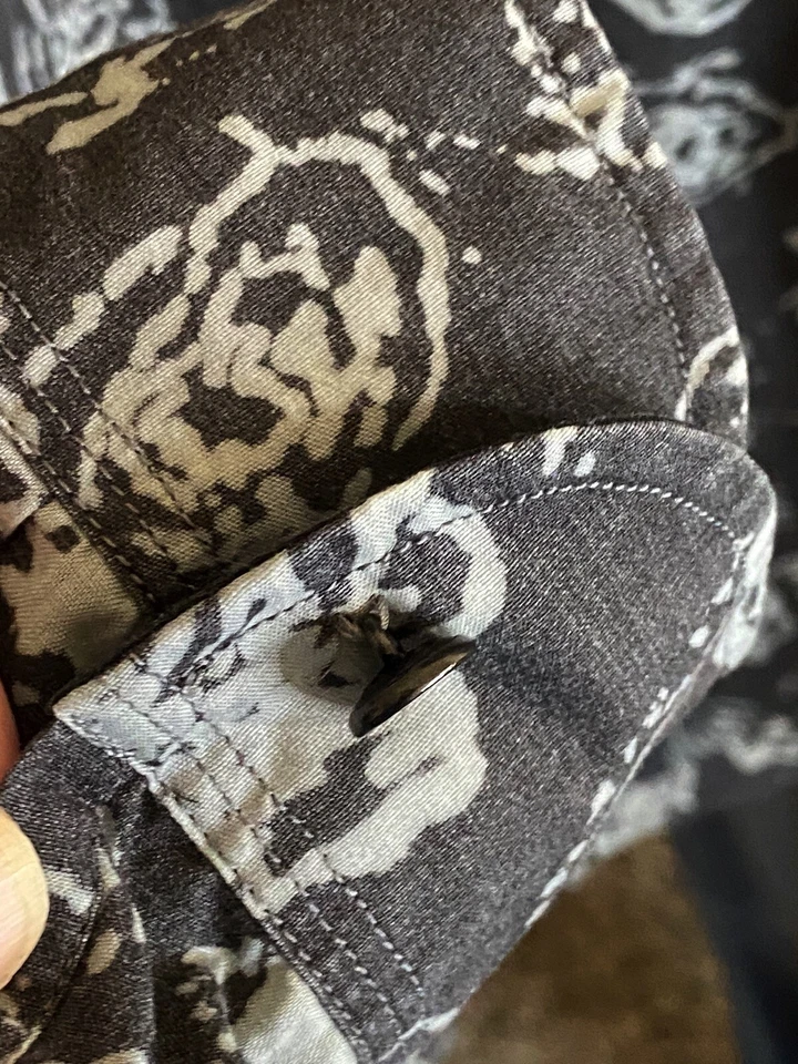 CAMISA MANGA LARGA Diesel Gris Floral Grande L Slim 16x34/35  Foto 4 de 4