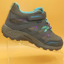 Merrell Hilltop Quick Close Gray Leather Waterproof Hiking Boots Girls 6M EUR 37