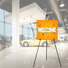 63" Easy Folding Steel Display Easel Portable Signs Adjustable Holders