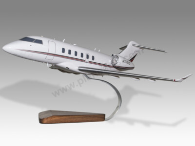 Bombardier Challenger 350 Netjets Solid Mahogany Wood Handcrafted Display Model