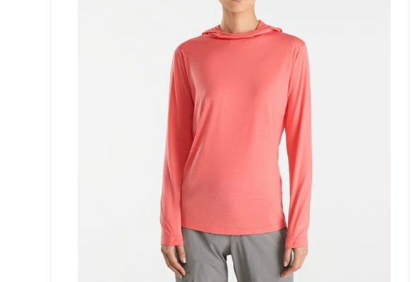 ARC'TERYX Arcteryx Lana Felpa con Cappuccio Lana Merino Extra Large xL Solasta f Donna Nuova Arancione